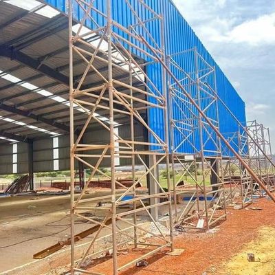 Oficina pré-fabricada de aço isolada com estrutura de aço H pintada ou galvanizada