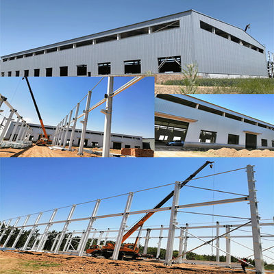 Q235 Construção de estruturas de aço Pintura anti-ferrugem Estrutura metálica pré-fabricada