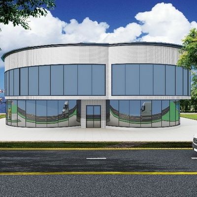 OEM Estrutura de aço Sala de exposições Edifícios de armazém de aço reciclável