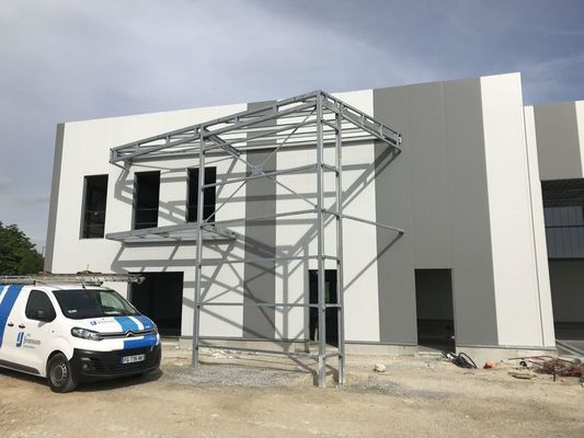 Edifícios de metal galvanizado Oficina Estrutura de aço Certificado ISO