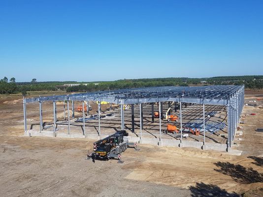 Edifícios de metal galvanizado Oficina Estrutura de aço Certificado ISO