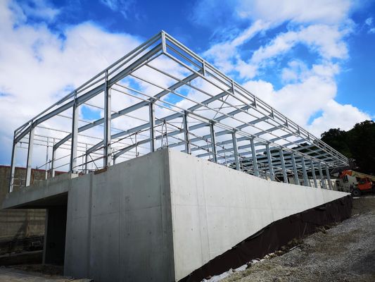 Edifícios de metal galvanizado Oficina Estrutura de aço Certificado ISO