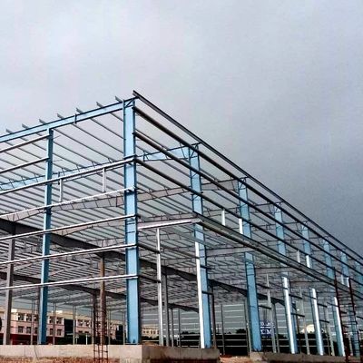 Edifício de oficina de estruturas de aço revestidas de PVDF/PTFE/PVC com capacidade de elevação por guindaste