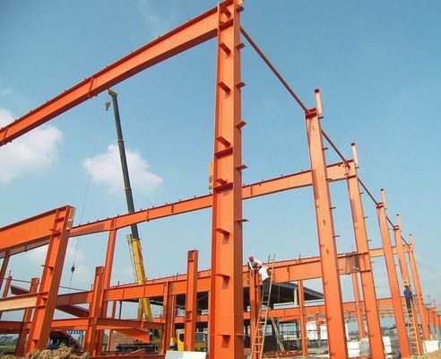 Oficina de estruturas industriais de aço com braço de joelho de aço de ângulo e acabamento de vela de PVDF