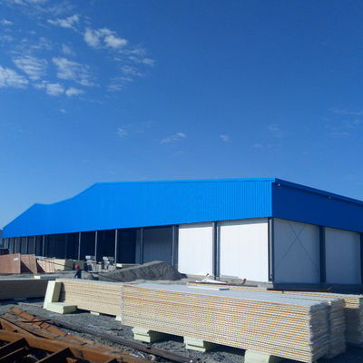 Oficina de estruturas de aço pré-fabricadas de construção personalizada com painel à prova de fogo