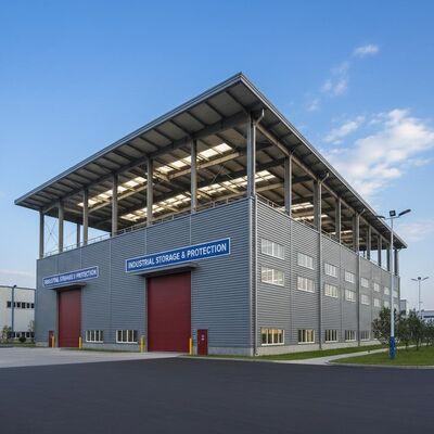 Estrutura de aço de isolamento Armazém Construção de estrutura de aço laminado a quente à prova de fogo Projetada para armazenamento e proteção industrial