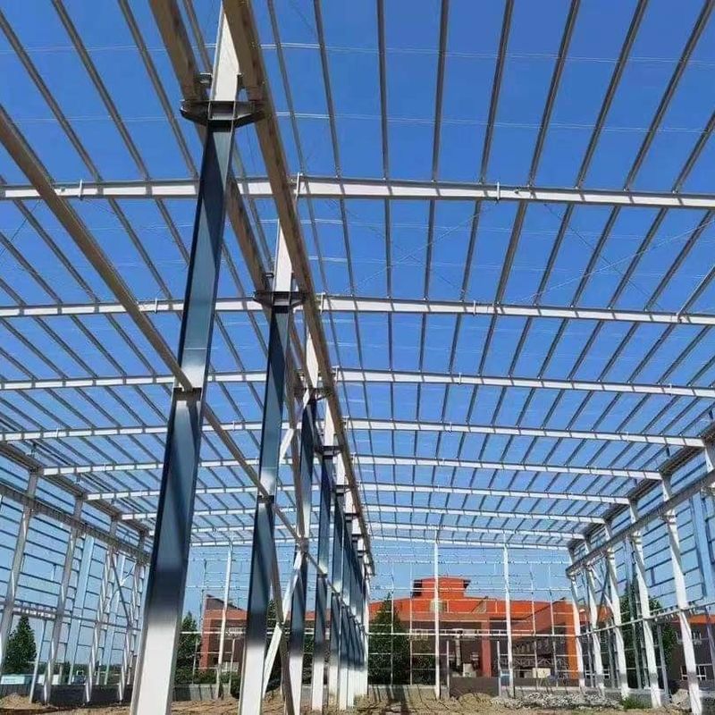 Oficina de estruturas de aço à prova d'água e fogo de baixo carbono Oficina de metal pré-fabricado