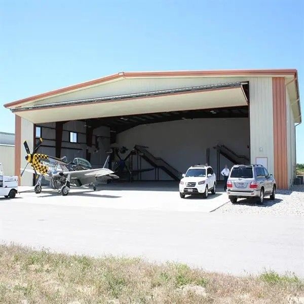 Resistência ao fogo Classe A Q345B Peso leve Hangar de aço pré-fabricado Hangar estrutural de aço