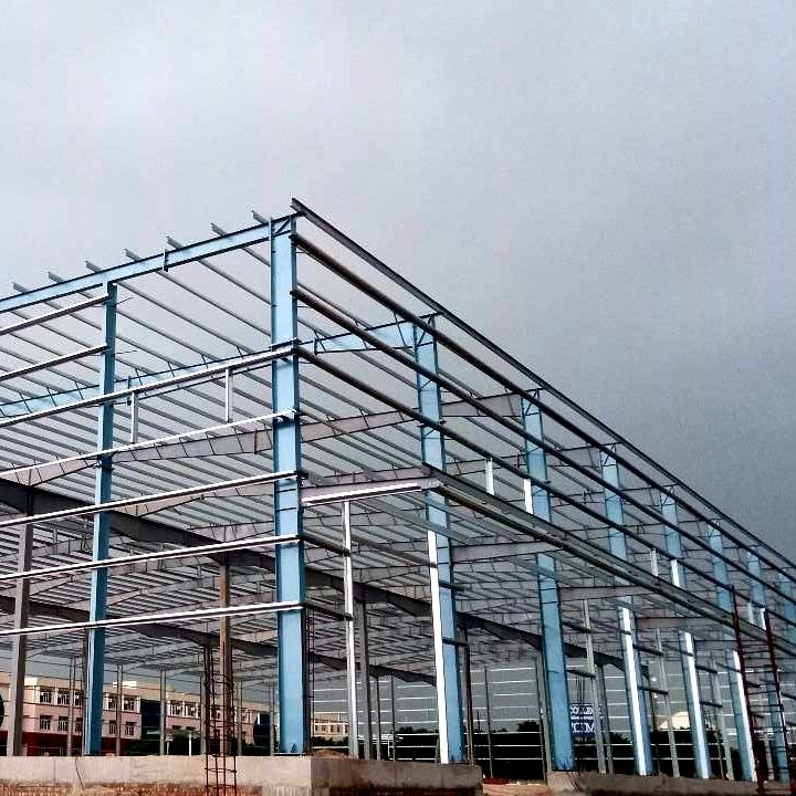 Edifício de oficina de estruturas de aço revestidas de PVDF/PTFE/PVC com capacidade de elevação por guindaste