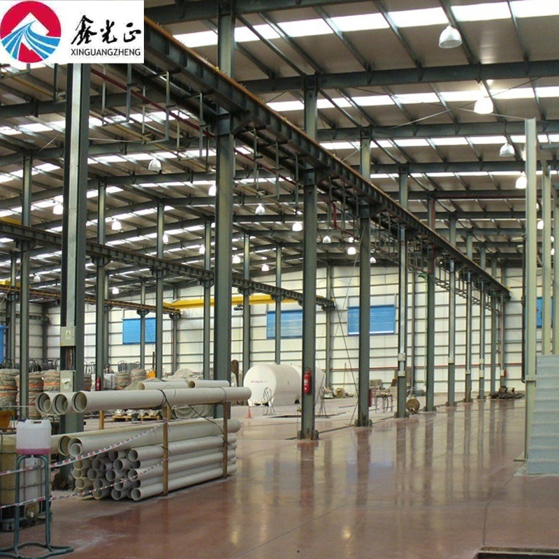 Armazém de estruturas de aço pré-fabricadas personalizáveis com aço metálico galvanizado para grandes oficinas de construção