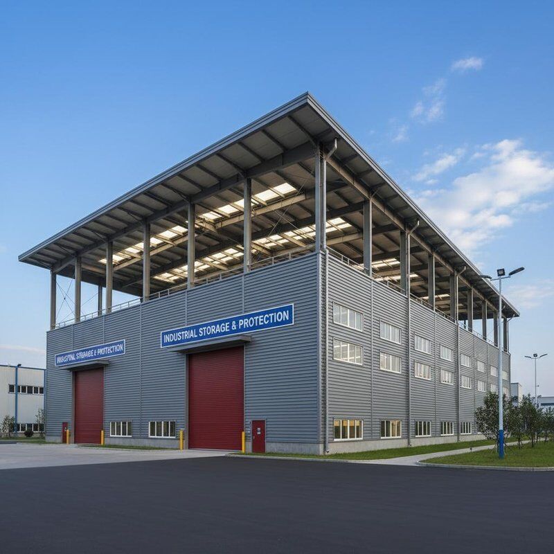 Estrutura de aço de isolamento Armazém Construção de estrutura de aço laminado a quente à prova de fogo Projetada para armazenamento e proteção industrial
