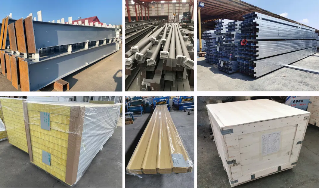 Q235 Construção de estruturas de aço Pintura anti-ferrugem Estrutura metálica pré-fabricada 3