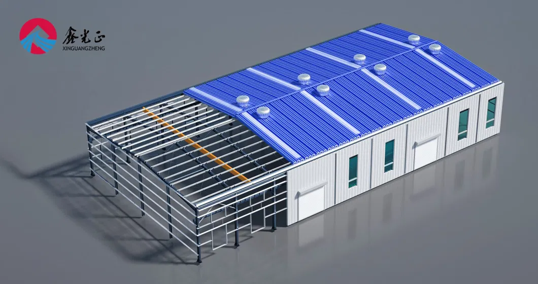 100% de aço reciclado estrutura de edifício de armazém com layout flexível 0