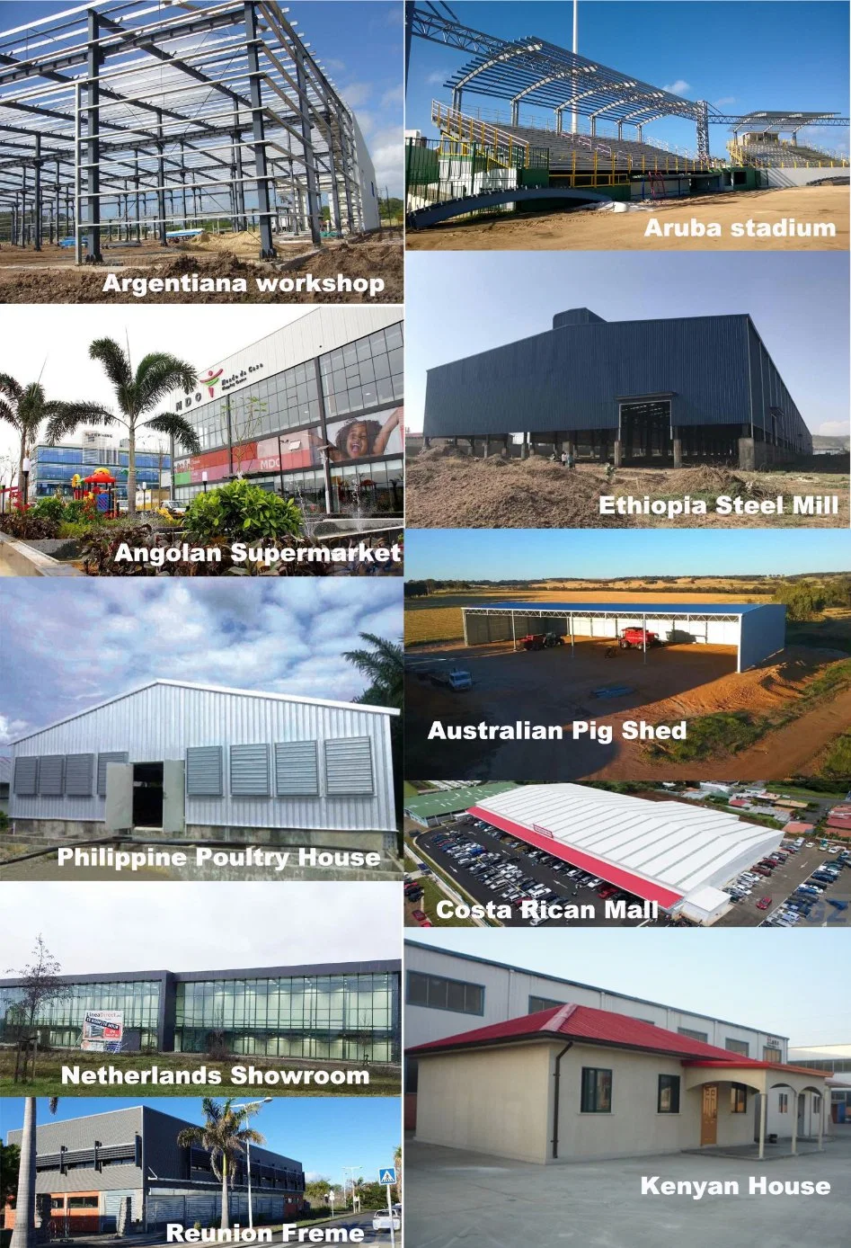 100% de aço reciclado estrutura de edifício de armazém com layout flexível 3