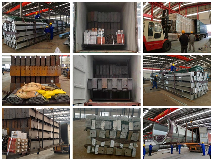 Edifícios de metal galvanizado Oficina Estrutura de aço Certificado ISO 5